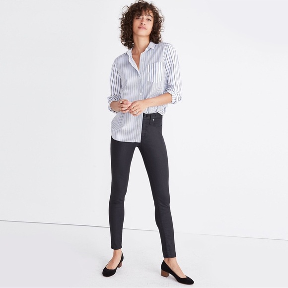 Madewell Denim - Madewell High-Riser Skinny Coated Jeans Black Size 25
